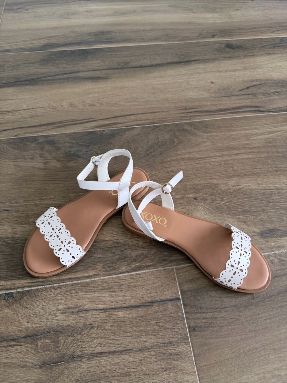 XOXO White Malia Sandals